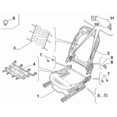 FIAT 500e 2013-Present Front Seats Pin
