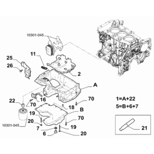 FIAT 600 2023-Present Oil Cap And Base Cover Screw