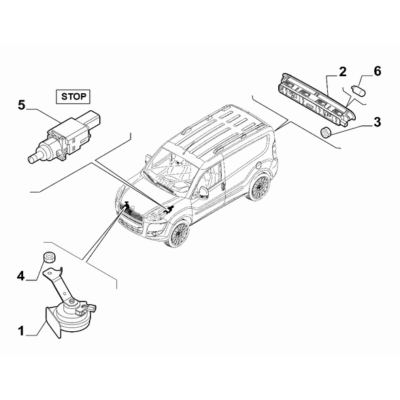 FIAT Doblo 2011-2022 Signalling Devices Switch