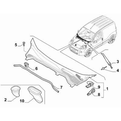 Original VEGO Autoteile Air Filter Housing Lid / Cover For Fiat Doblò, Punto, Linea (ELO 0082)