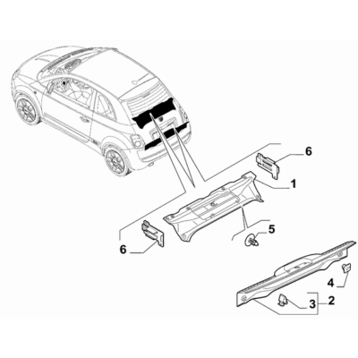 FIAT Abarth 500e 2023-Present Baggage Compartment Interior Trimming Plug