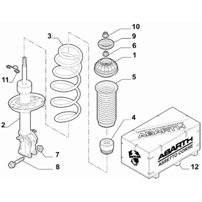 FIAT Abarth Punto Evo 2010-2013 Front Suspension Spring