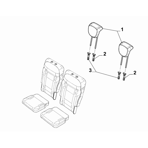 FIAT 500L 2012-2022 Rear Seat Bush