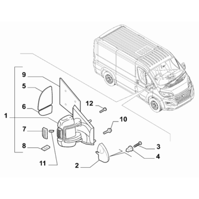 FIAT Ducato 2021-Present Rearview Mirrors Screw