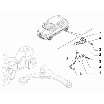 FIAT Abarth 695 2012-Present Outer Lighting Link Rod