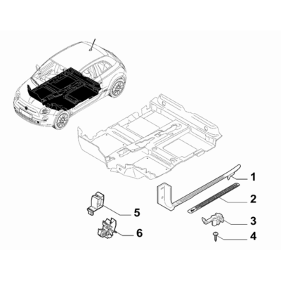 FIAT 500 2016-Present Interior Trim Doorsill Moulding