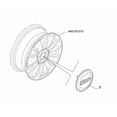 FIAT 500L 2012-2022 Wheels Cap