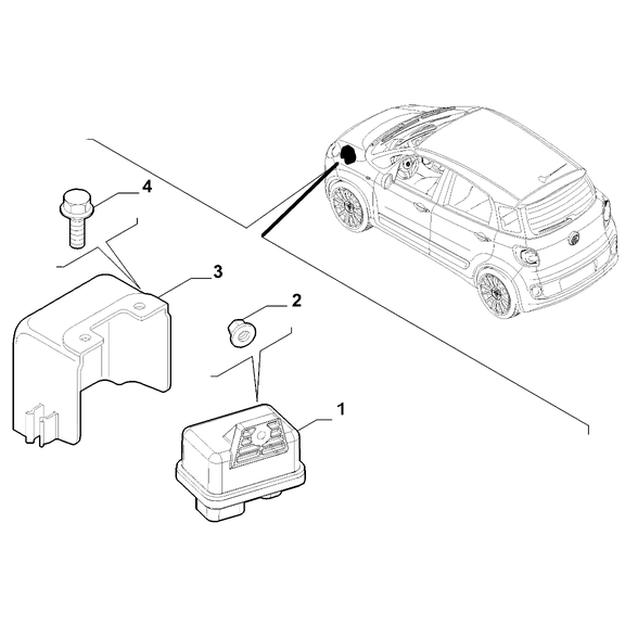 FIAT 500L 2012-2022 Remote Control Starter Unit Nut
