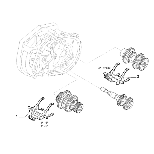 FIAT Doblo 2011-2022 Transmission Inner Controls Fork