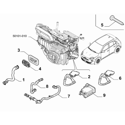 FIAT 600 2023-Present Ventilation And Heating Plate