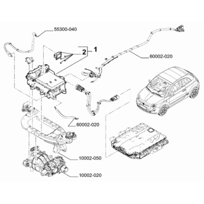 FIAT Abarth 500e 2023-Present Batteria Ed Elementi Hv Repair Kit