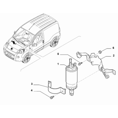 FIAT Fiorino 2007-2021 Pre-Filter Bracket