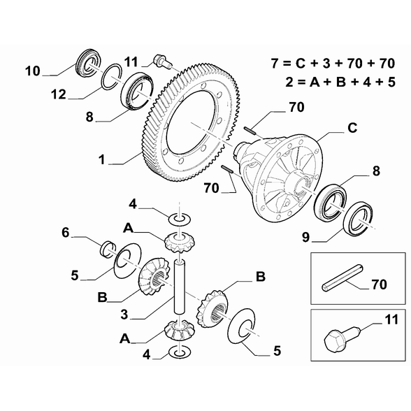 FIAT Doblo 2023-Present Differential Gears Pin