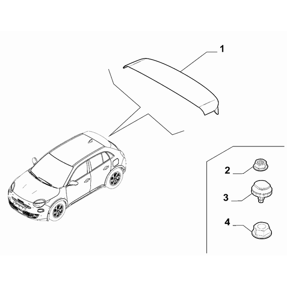 FIAT 600 2023-Present External Accessories Pin
