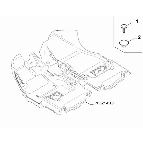 FIAT 500L 2012-2022 Passenger Side Mat Kit