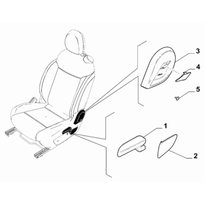 FIAT Abarth 500e 2023-Present Front Seats Cover