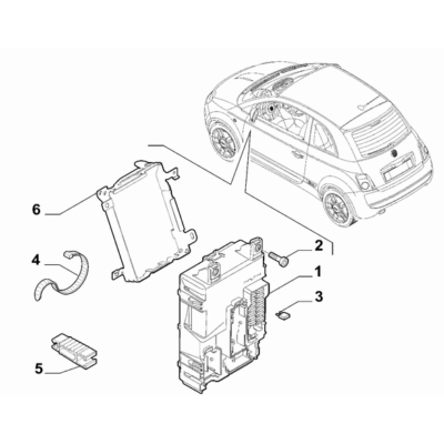 FIAT 500e 2013-Present Interconnection And Remote Control Switch Fuse
