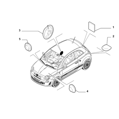 FIAT Abarth 595 2012-Present Insulation And Padding Plug