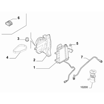 FIAT 500 2007-2016 Fuel Tank Pipeline Spacer