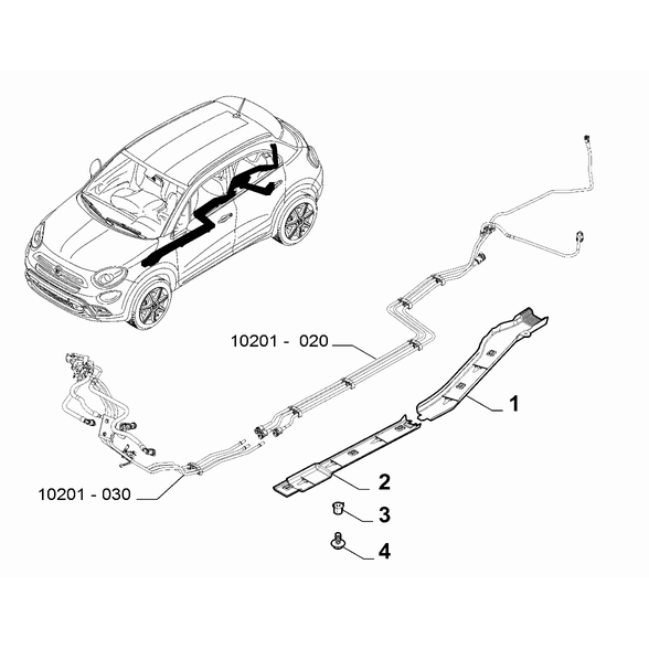FIAT 500X 2016-Present Fuel Tank Pipeline Screw