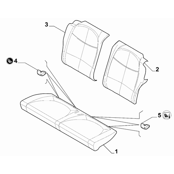 FIAT 500 2016-Present Rear Seat Ornament