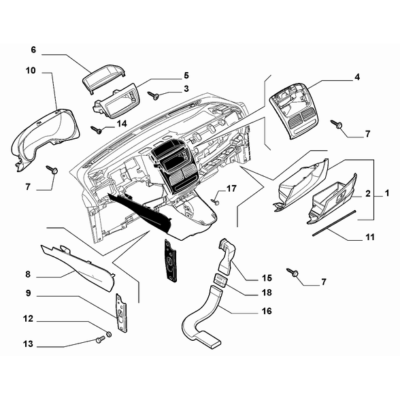 FIAT Doblo 2011-2022 Instrument Panel Screw