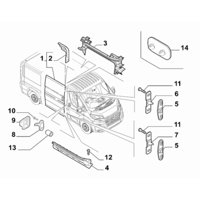 FIAT Ducato 2021-Present Sliding Doors Pin