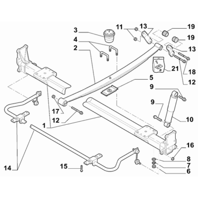 FIAT Ducato 2006-2020 Rear Suspension Screw