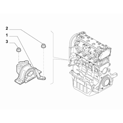 FIAT Abarth 695 2012-Present Power Plant Suspensions Nut