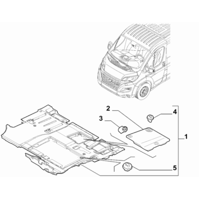 FIAT Ducato 2006-2020 Passenger Side Mat Button