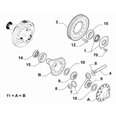 FIAT Doblo 2023-Present Differential Gears Ring Gear