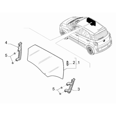 FIAT 500L 2012-2022 Side Front Doors Pad