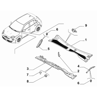 FIAT 600 2023-Present Air Filters And Lids Ornament