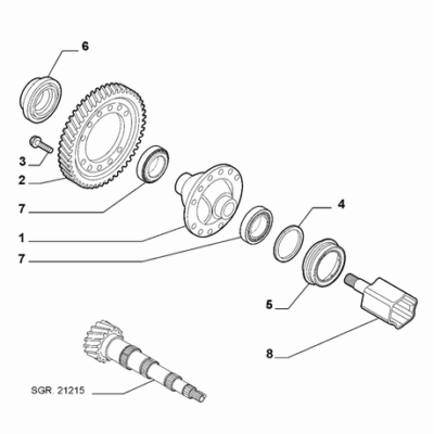 FIAT Abarth Punto Evo 2010-2013 Differential Gears Ring