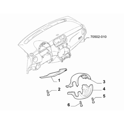 FIAT Abarth 595 2012-Present Instrument Panel Screw