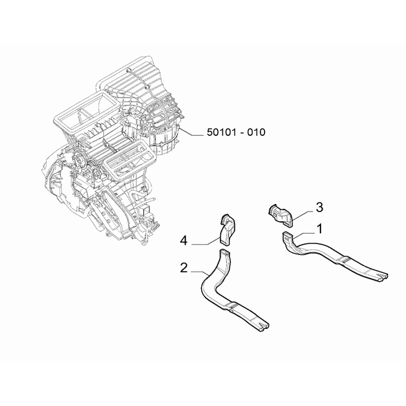 FIAT 500L 2012-2022 Ventilation And Heating Connection