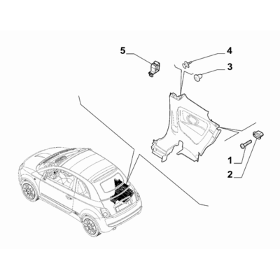 FIAT 500 2007-2016 Trimming (Panels) Screw