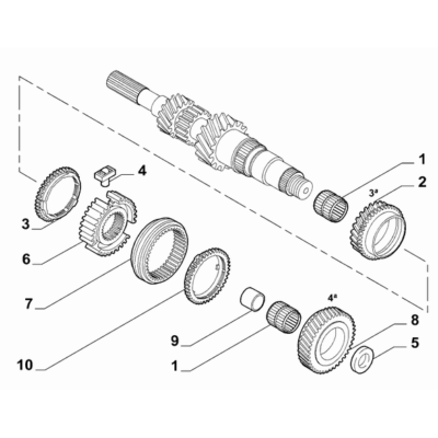 FIAT Abarth 595 2012-Present Spur Reduction Gearing Synchronizer