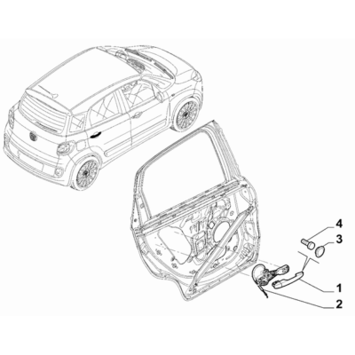 FIAT 500L 2012-2022 Side Rear Doors Screw