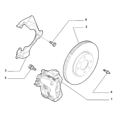 FIAT 500e 2013-Present Front Wheel Brakes Screw