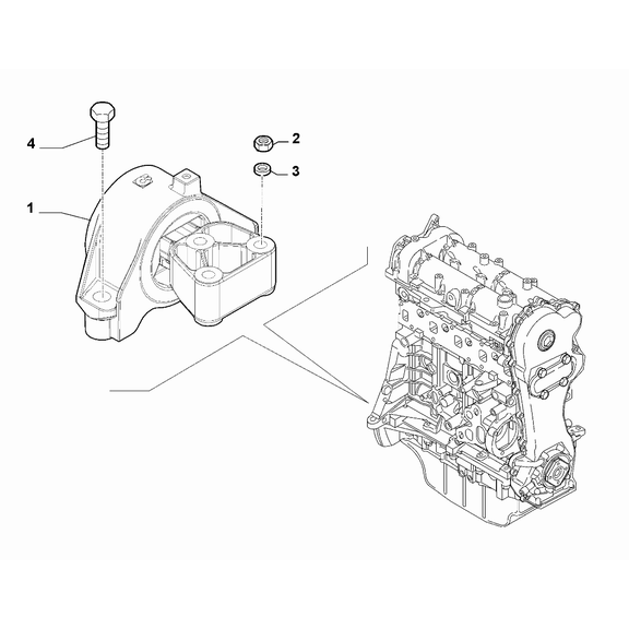 FIAT Fiorino 2007-2021 Power Plant Suspensions Pad