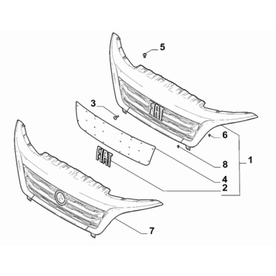 FIAT Ducato 2021-Present Radiator Grill Pin