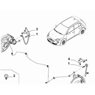 FIAT 600 2023-Present Hydraulic Brake System Bracket