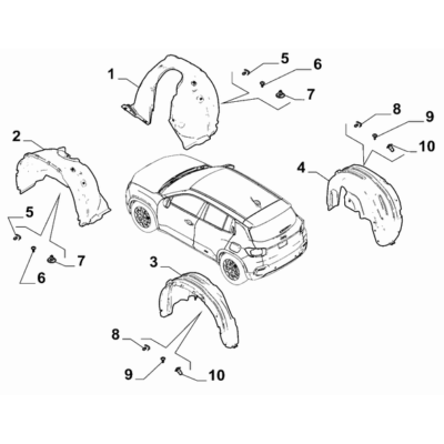FIAT 600 2023-Present Guards Protection