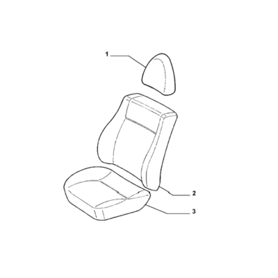 FIAT Fiorino 2022-Present Front Seat Lining Headrest Lining