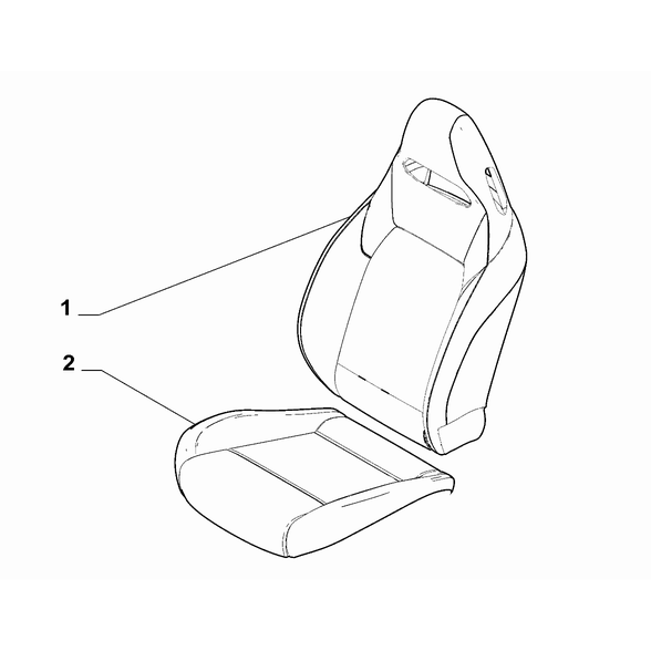 FIAT Abarth 500e 2023-Present Front Seat Lining Back Lining
