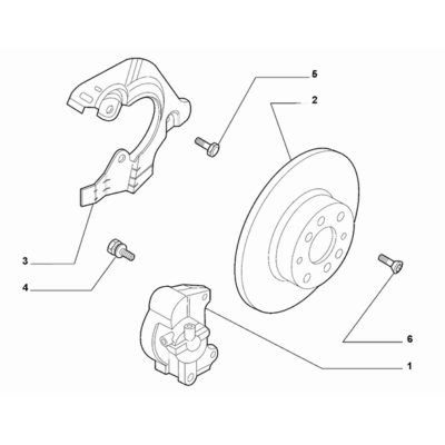 FIAT Abarth Punto Evo 2010-2013 Front Wheel Brakes Screw