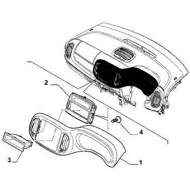 FIAT 500L 2012-2022 Instrument Panel Screw