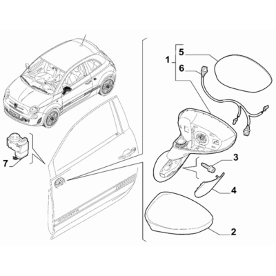 FIAT Abarth 695 2012-Present Rearview Mirrors Screw