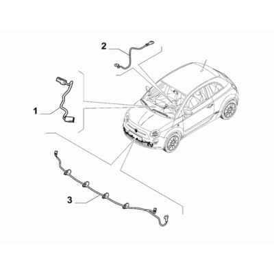 FIAT 500 2007-2016 Additional Cables Assemblage Cable Harness